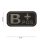 Blood type PVC patch, black B+