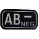 Blood type PVC patch, black AB-