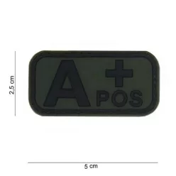 Blood type PVC patch, green A+