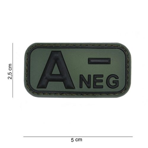 Blutgruppe PVC Patch, Grün A-