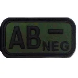 Blood type PVC patch, green AB-
