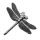 Hunter pin badge, dragonfly