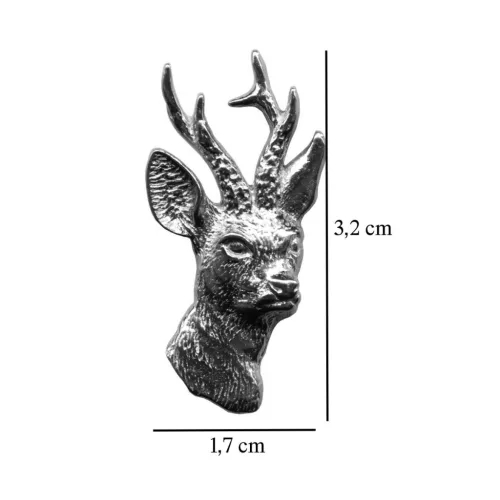 Hunter pin badge, roebuck head