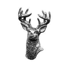 Vadász kitűző, gímszarvas fej