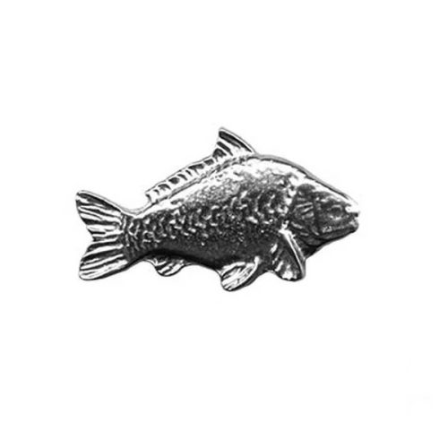 Fisherman pin badge, Carp