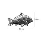 Fisherman pin badge, Carp