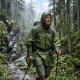 M-Tramp vinyl poncho, verde