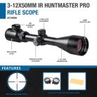 Barska Huntmaster Pro 3-12x50 rifle scope