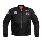 Mil-Tec MA-1 Jacke für Kinder, Schwarz XXS