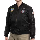 Mil-Tec MA-1 Jacke für Kinder, Schwarz XXS