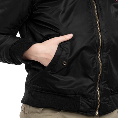 Mil-Tec MA-1 Jacke für Kinder, Schwarz 2XL