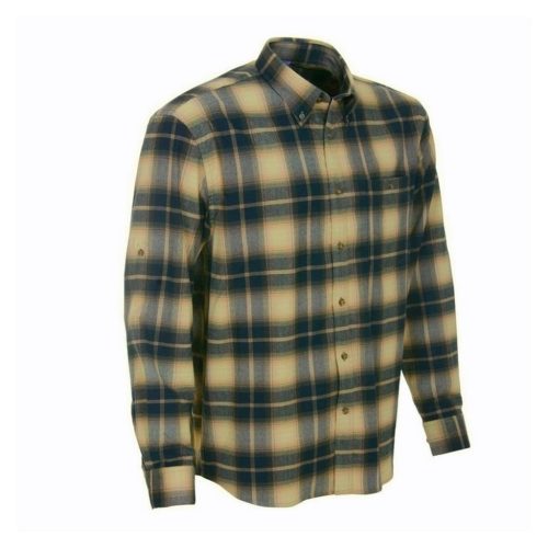 M-Tramp long sleeve checked shirt, brown XL