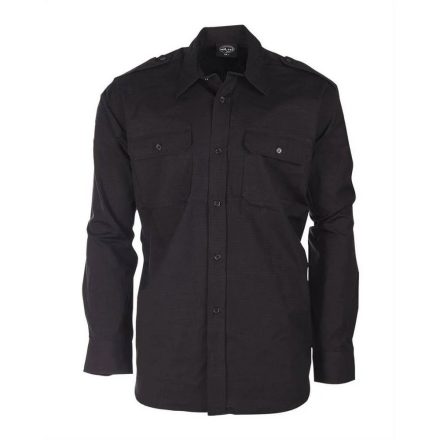 Mil-Tec ripstop field shirt, black