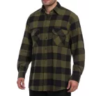 Cămașă Mil-Tec Light Flanel, negru-verde 3XL