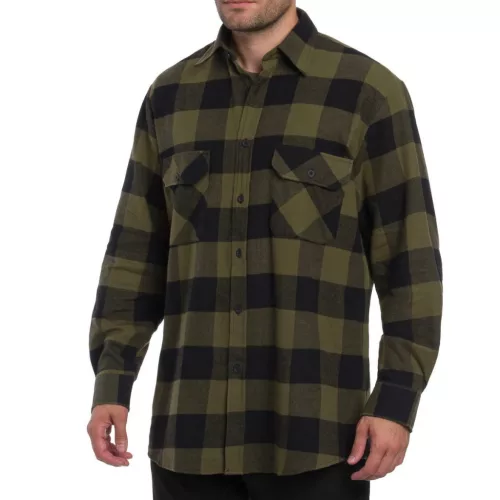 Cămașă Mil-Tec Light Flanel, negru-verde 2XL