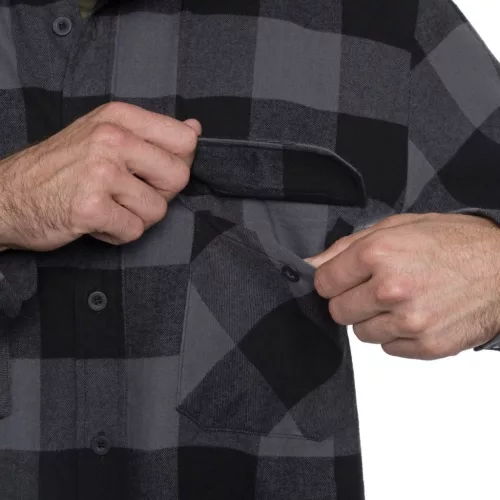 Cămașă Mil-Tec Light Flanel, negru-gri S