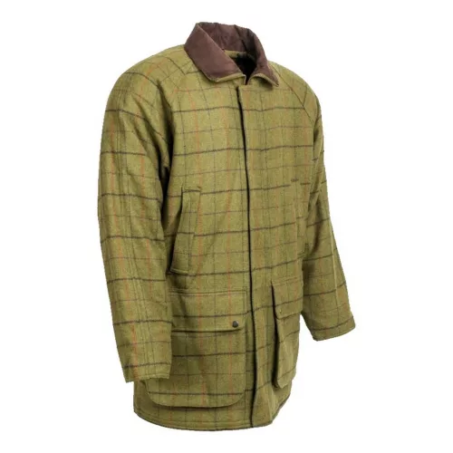 M-Tramp Derby Tweed Jägermantel, Grün 3XL