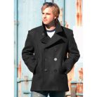 Mil-Tec Navy Peacoat, black