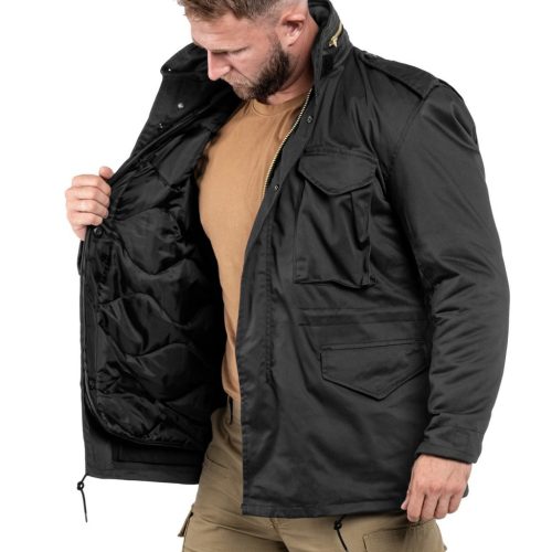 Mil-Tec M65 kabát, fekete 2XL