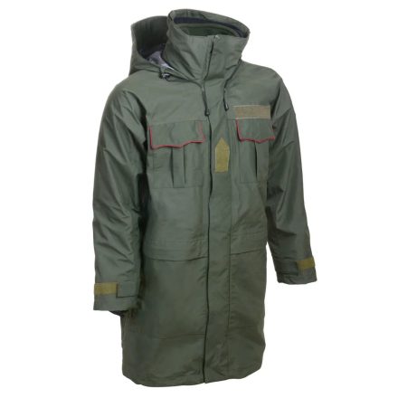 Kabát vode a vetru odolný s teplou vynímateľnou fleece vložkou (použitý), zelená Regular S
