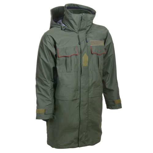 Wet weather jacket with removable fleece liner (used), green Regular L