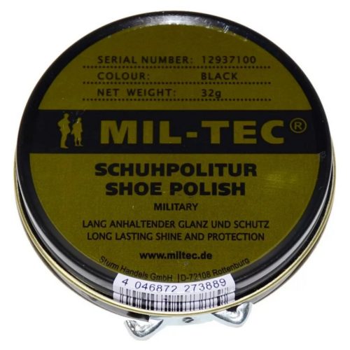 Mil-Tec shoe polish, black 32g
