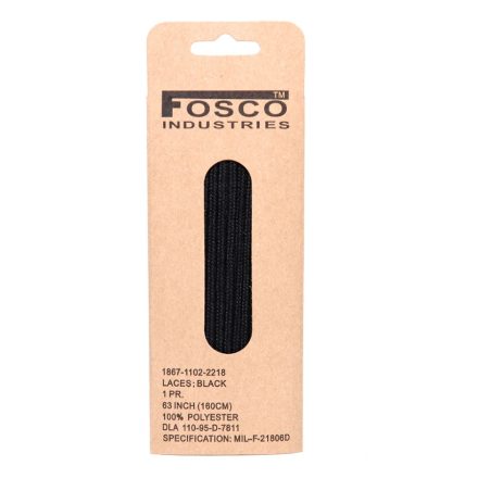 Fosco shoelace, black 160 cm