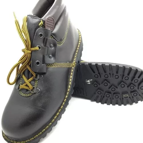 Shoe steel cord with high top, brown 39