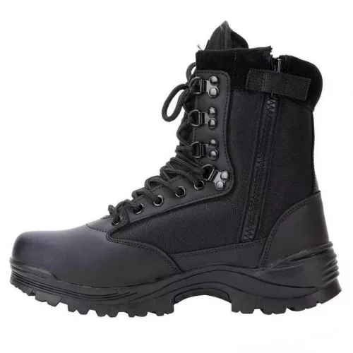 Mil-Tec tactical boots with zipper, black 48