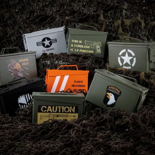 Fém lőszeres doboz cal.50 - Army