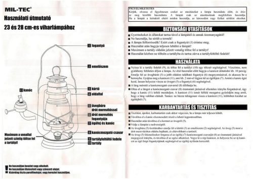 Mil-Tec viharlámpa, zöld 23cm