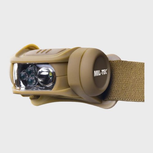 Mil-Tec 4-színű fejlámpa, coyote