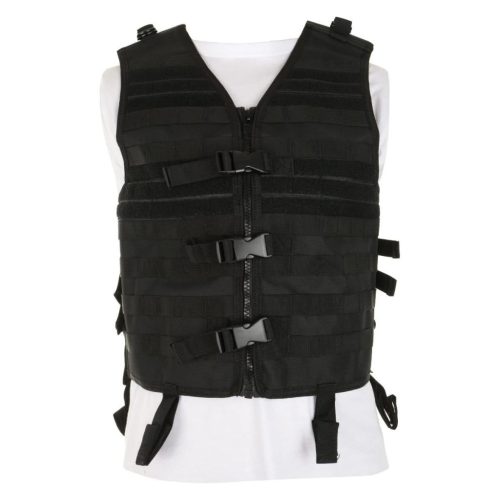 Mil-Tec MOLLE taktické vesta, čierna