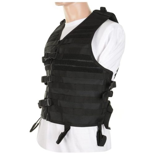 Mil-Tec MOLLE taktické vesta, čierna