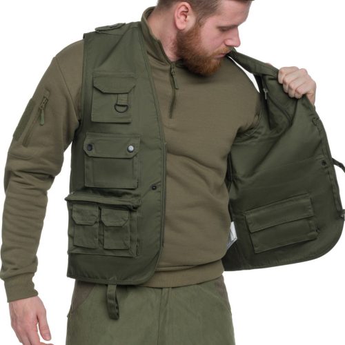 Mil-Tec Safari mellény, zöld 2XL