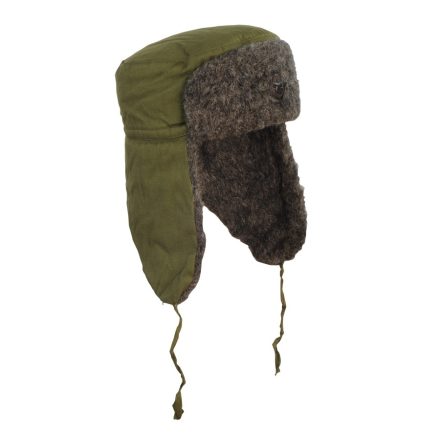 Hungarian Army 82M winter cap with fake fur (like-new)