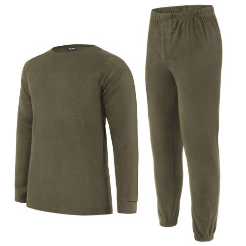 Mil-Tec set lenjerie de corp din fleece, maro