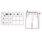 Kőmosott moleszkin rövidnadrág, kék XXS