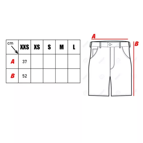 Moleskin short, sivá
