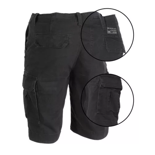 Mil-Tec PW Vintage short, fekete S
