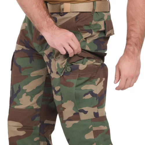 Mil-Tec Slim Fit ripstop BDU nohavice, woodland