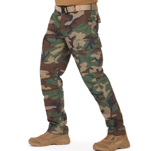 Mil-Tec Slim Fit ripstop BDU pantaloni, woodland L