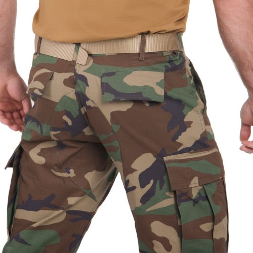 Mil-Tec Slim Fit ripstop BDU nohavice, woodland XL