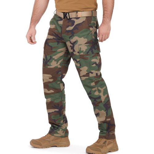 Mil-Tec Slim Fit ripstop BDU Pants, woodland 2XL