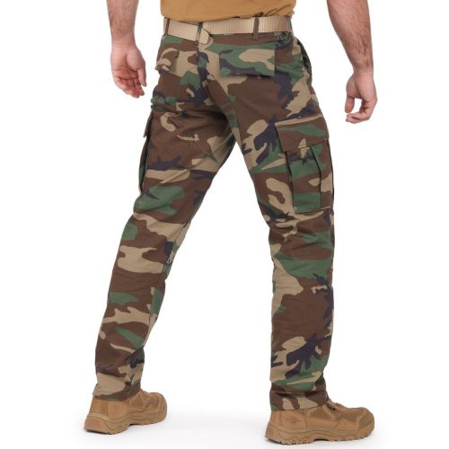 Mil-Tec slim fit ripstop BDU nadrág, woodland 2XL