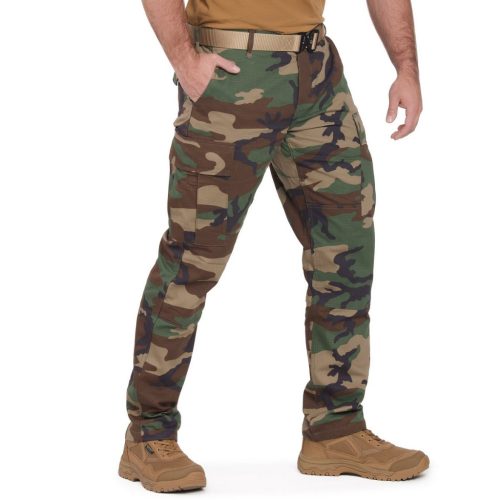 Mil-Tec slim fit ripstop BDU nadrág, woodland L