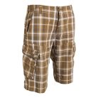 M-Tramp károvaná short, hnedý 2XL