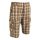 M-Tramp károvaná short, hnedý 2XL