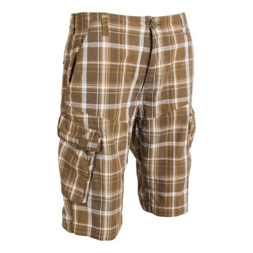 M-Tramp károvaná short, hnedý 3XL
