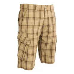 M-Tramp károvaná short, béžový S